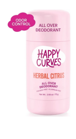 Happy Curves Aluminum & Talc Free Whole Body Deodorant for Women, Herbal Citrus, Stick, 2.65 oz