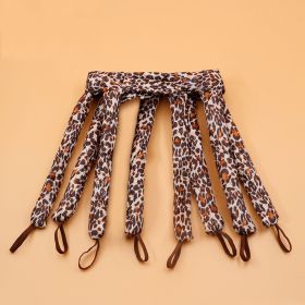 Satin No Heat Curlers for Long Hair - Heatless Curling Rod Headband for Beautiful, Healthy Curls (Color: Long Leopard Color)